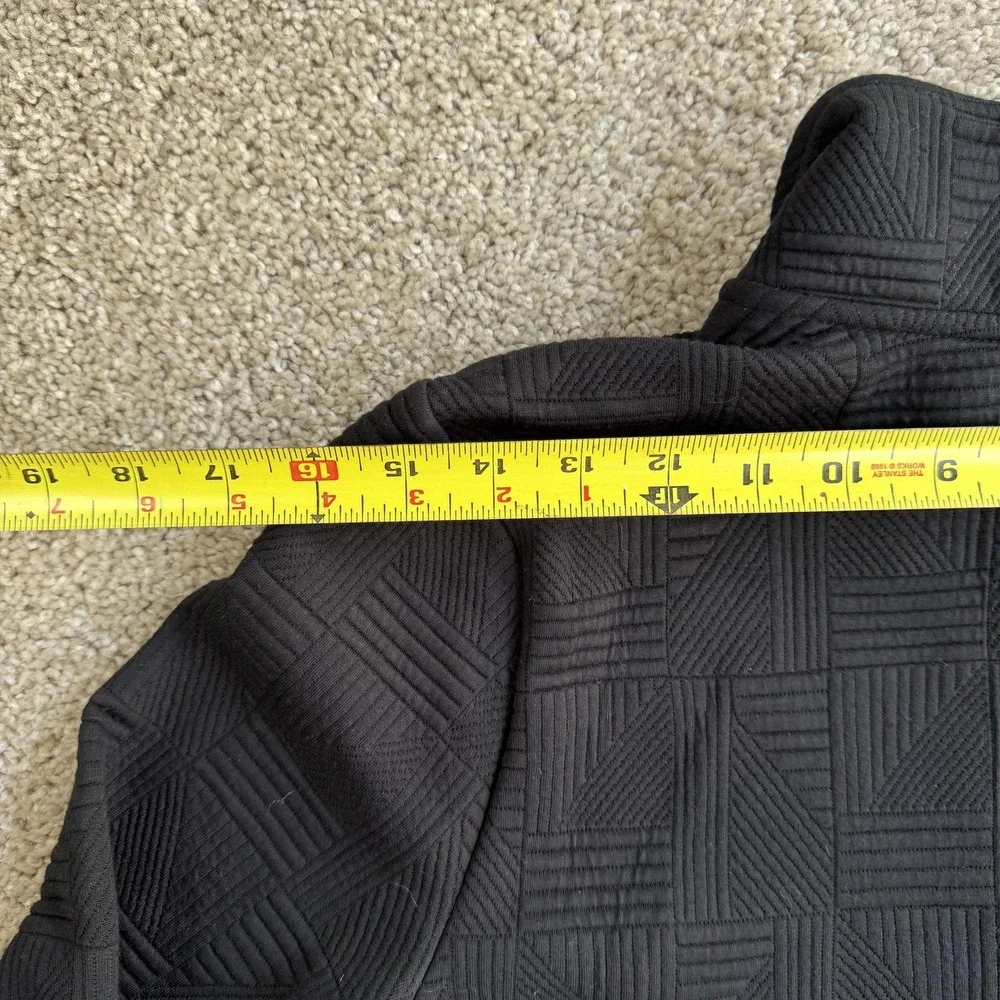 Skechers Jacket Womens Medium Black Full Zip Knit Geometric Stretch Activewear